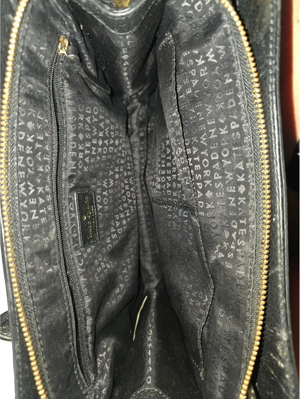 Kate Spade Black Pebbled Leather Satchel Handbag